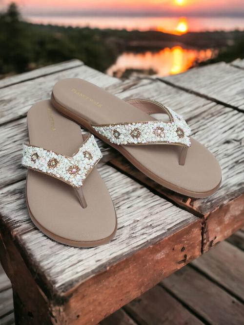 pink synthetic slip on sandals - 21500367 -  Standard Image - 0