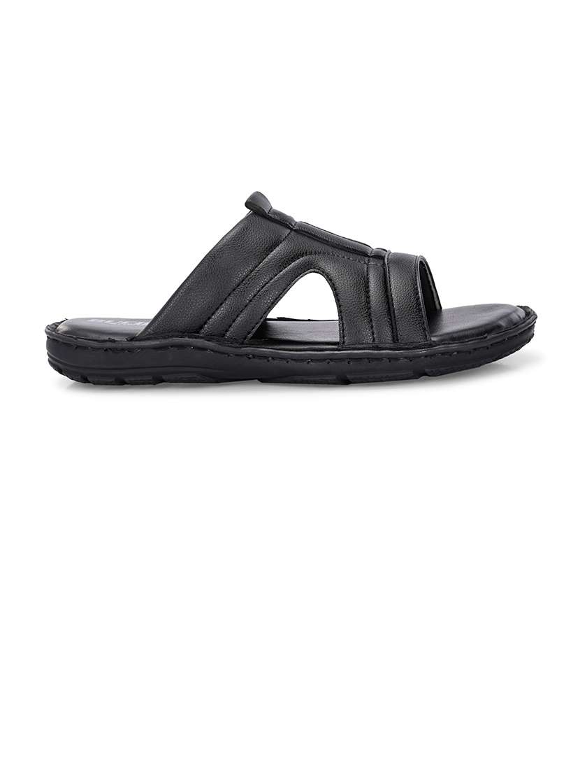 men black slip on sandal - 21500674 -  Standard Image - 2