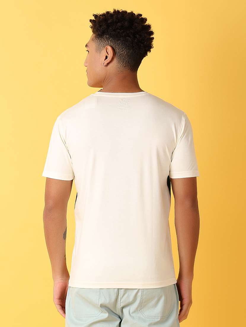 men off white cotton front print t-shirt - 21500847 - Standard Image - 2