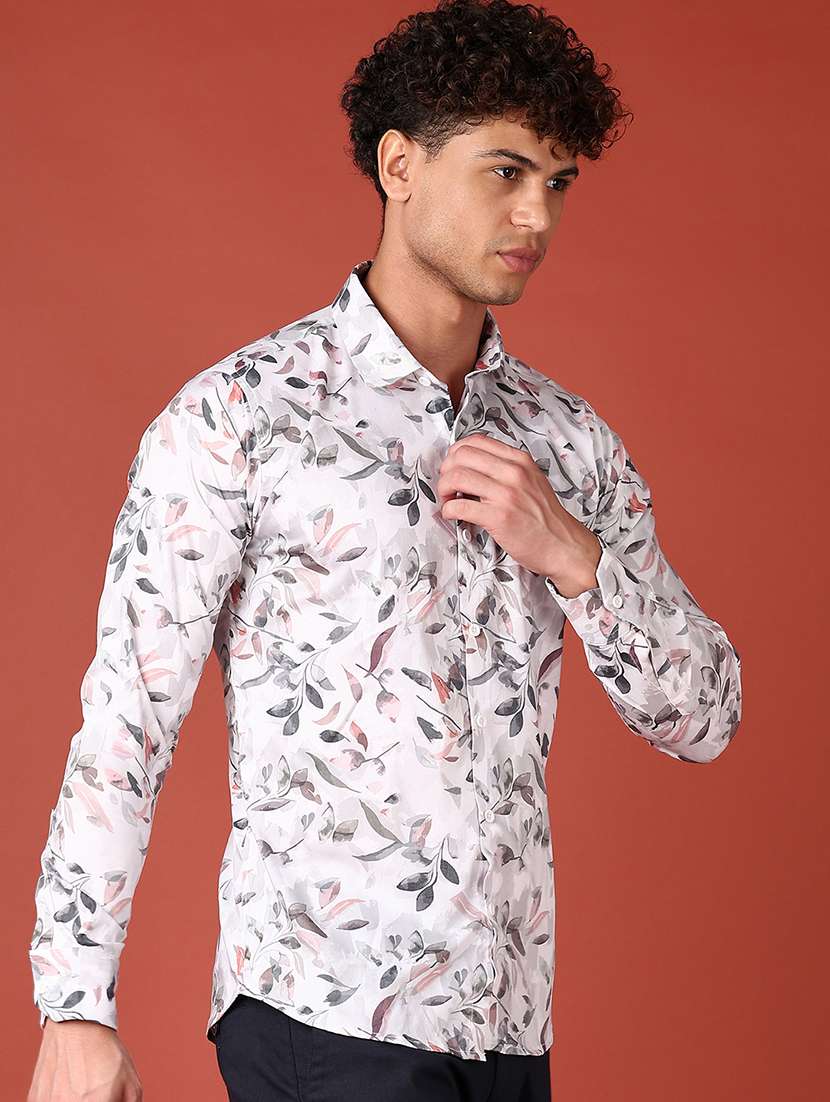 men long sleeves printed casual shirt - 21500889 -  Standard Image - 2