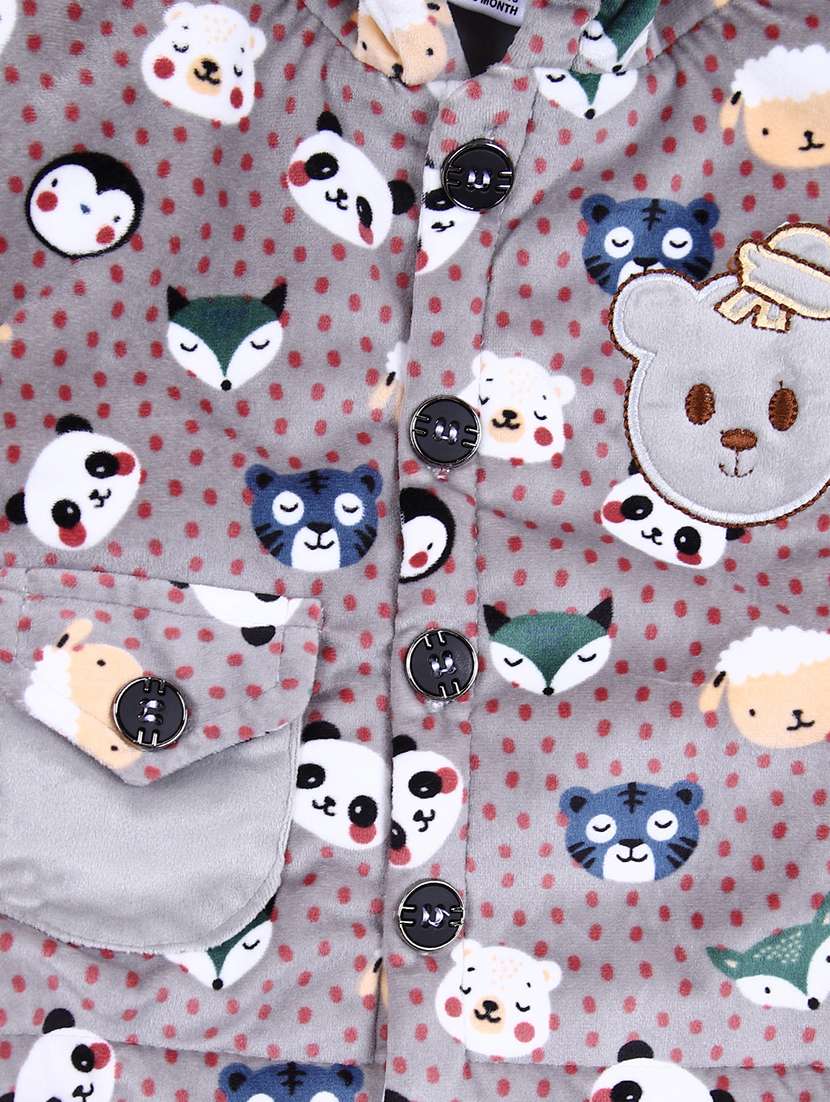 boys printed winterwear full length set - 21500903 -  Standard Image - 2