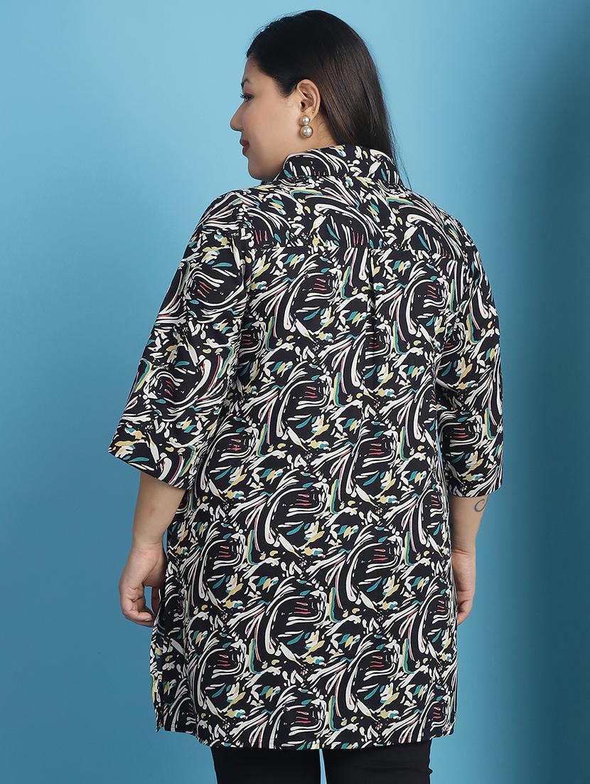 black printed regular top - 21501070 - Standard Image - 2