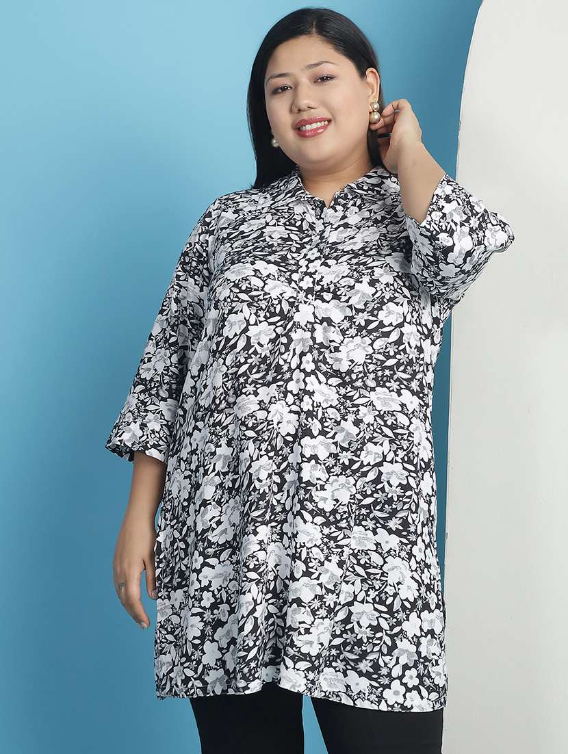black floral printed regular top - 21501074 - Zoom Image - 0