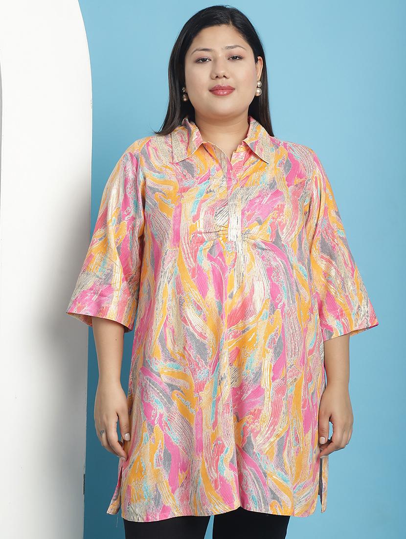 pink printed regular top - 21501082 - Zoom Image - 0