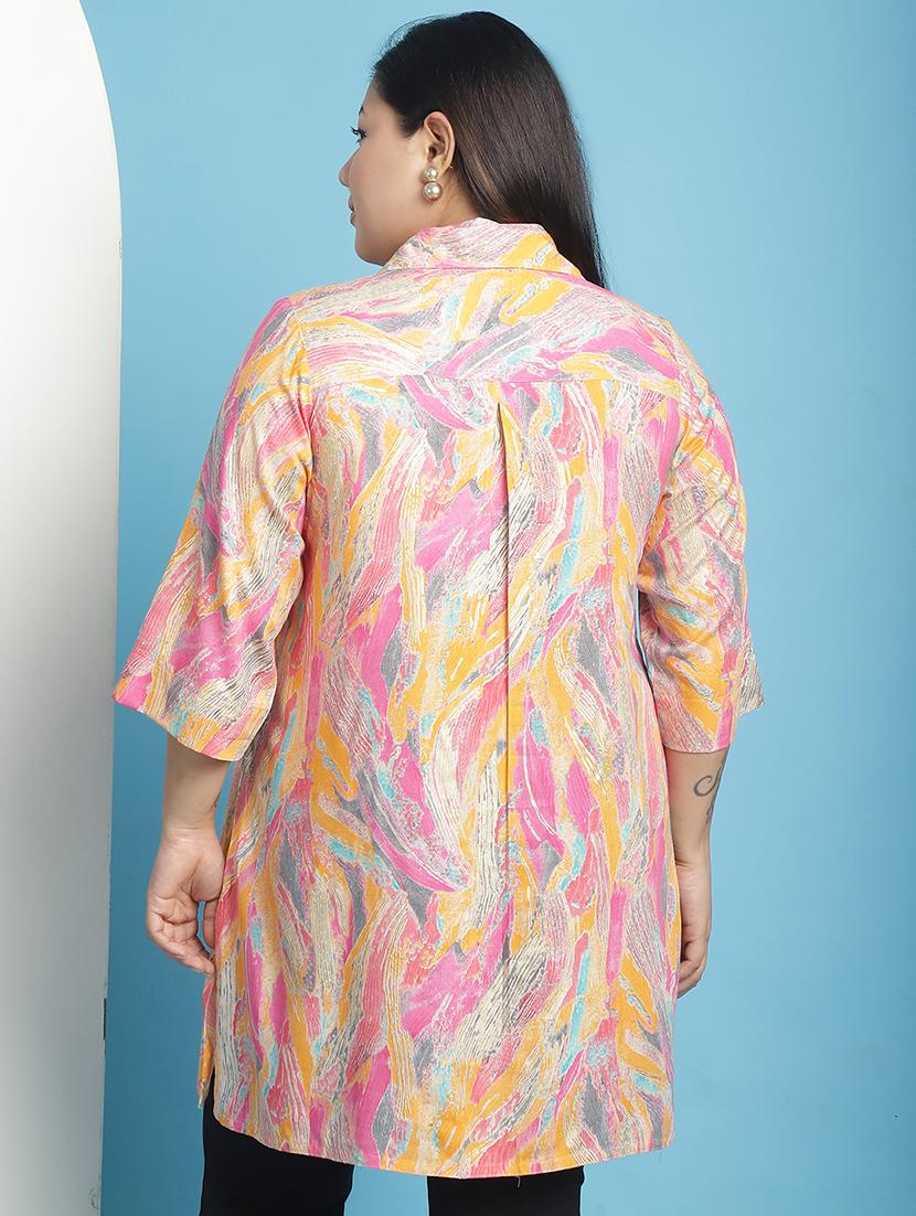 pink printed regular top - 21501082 - Standard Image - 2