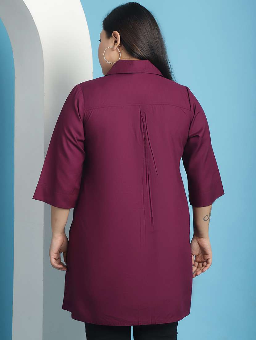 purple solid regular top - 21501083 -  Standard Image - 2