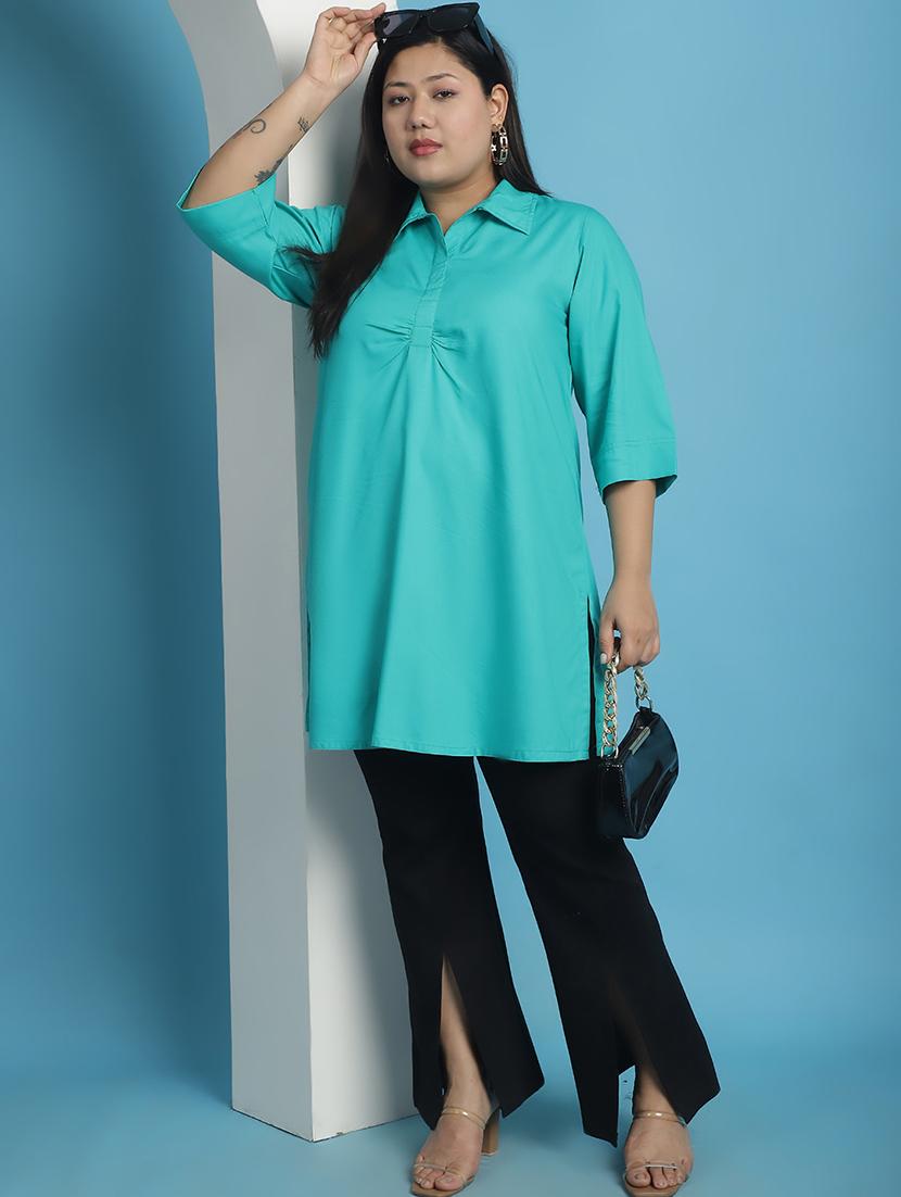 teal solid regular top - 21501085 - Standard Image - 2