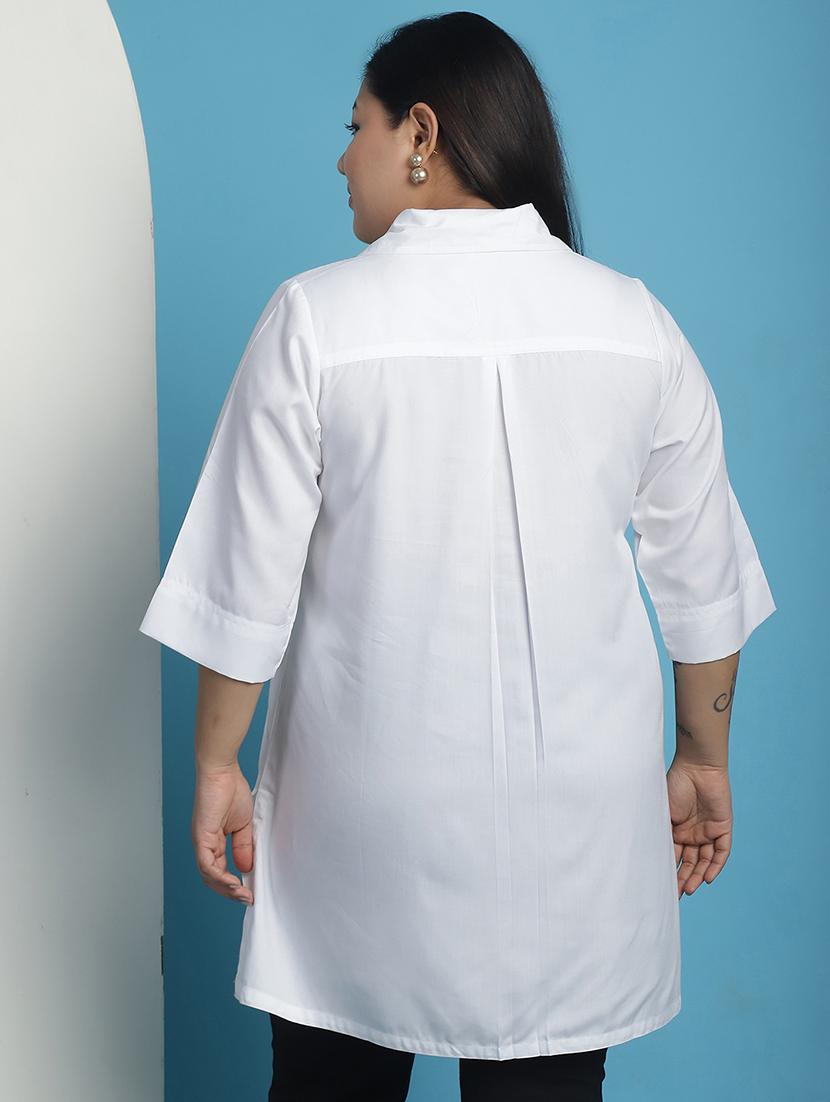 white solid regular top - 21501087 - Standard Image - 2