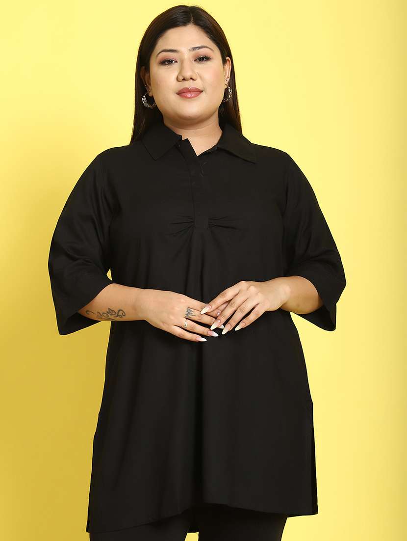 black solid regular top