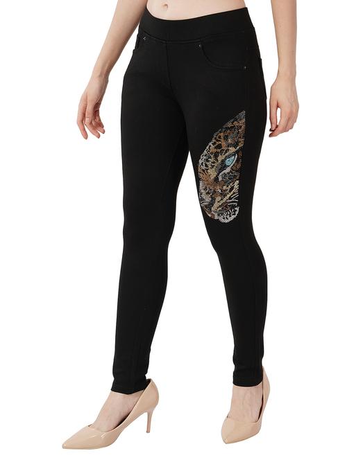 women black cotton jeans - 21501271 - Standard Image - 0