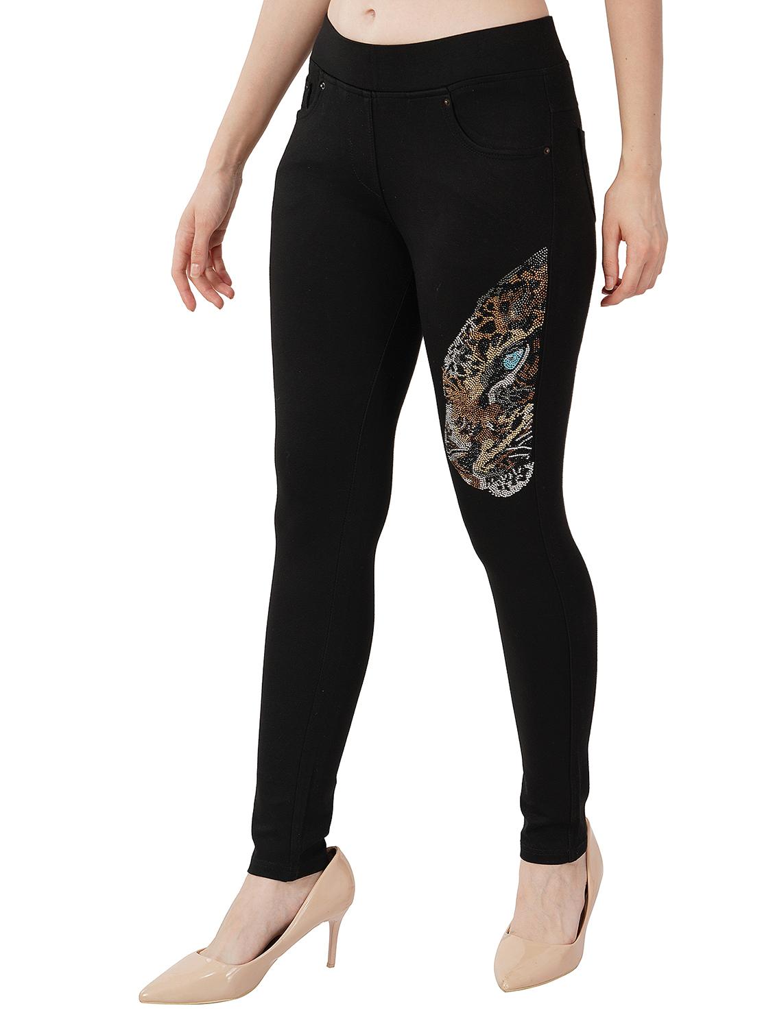 women black cotton jeans - 21501271 - Zoom Image - 0