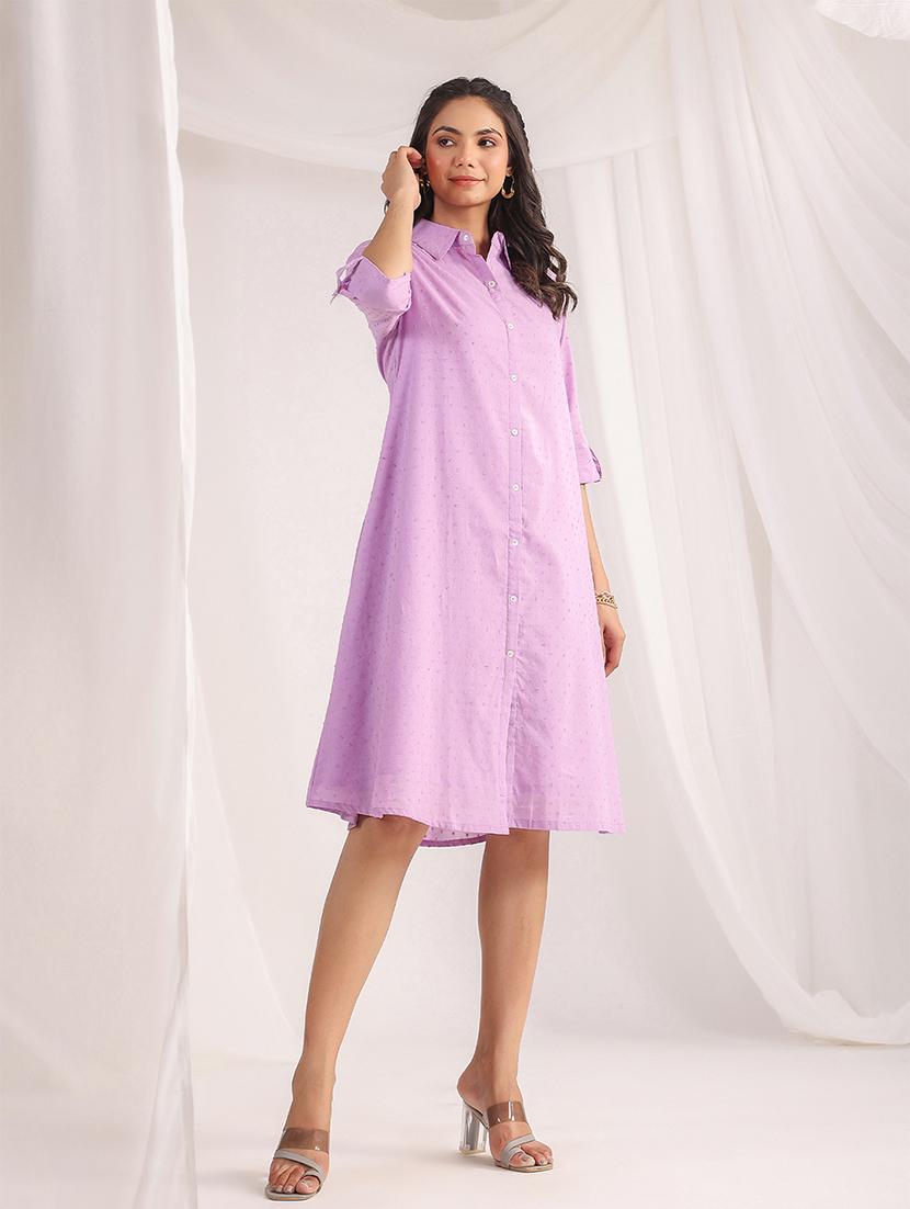 lavender self-designed a-line dress - 21501488 - Standard Image - 2