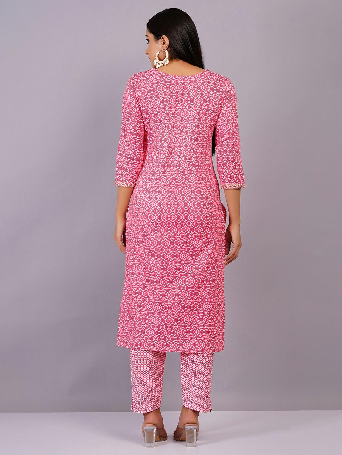 women three quarter sleeve kurta pant with dupatta set - 21501670 - Standard Image - 2