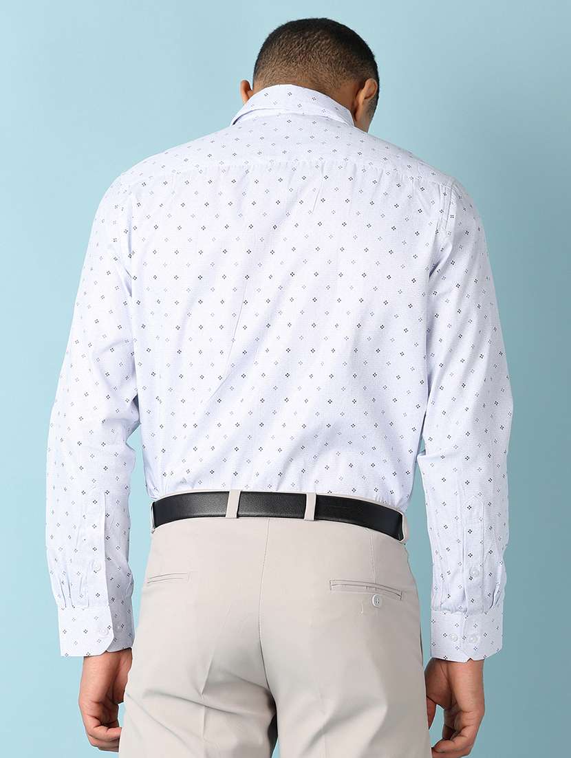 men printed long sleeve formal shirt - 21501773 -  Standard Image - 2