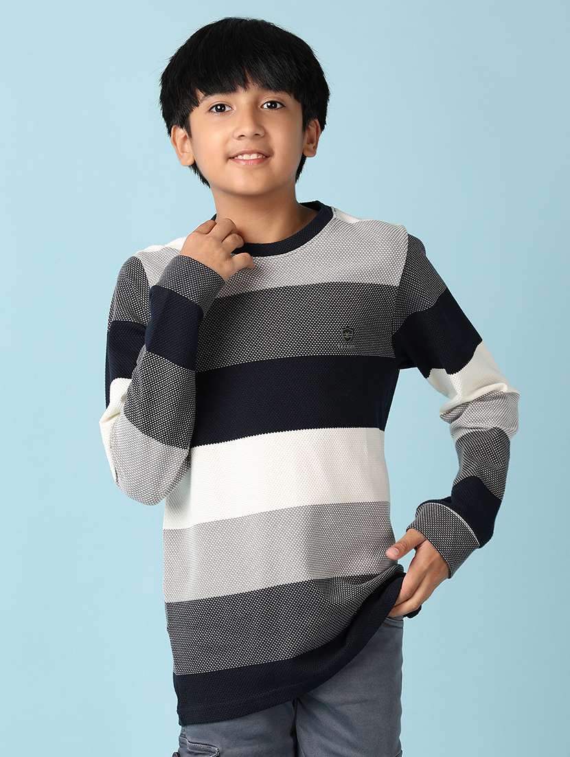 boys long sleeves striped t-shirt