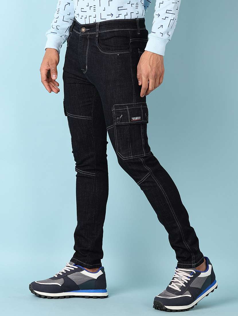 men solid mid rie regular fit cargo - 21501891 -  Standard Image - 2