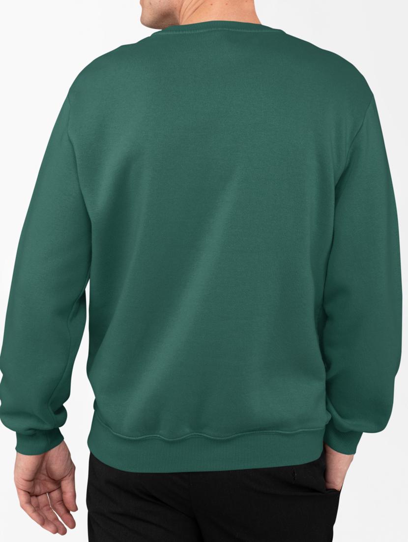 men solid green long sleeve sweatshirt - 21502175 - Standard Image - 2