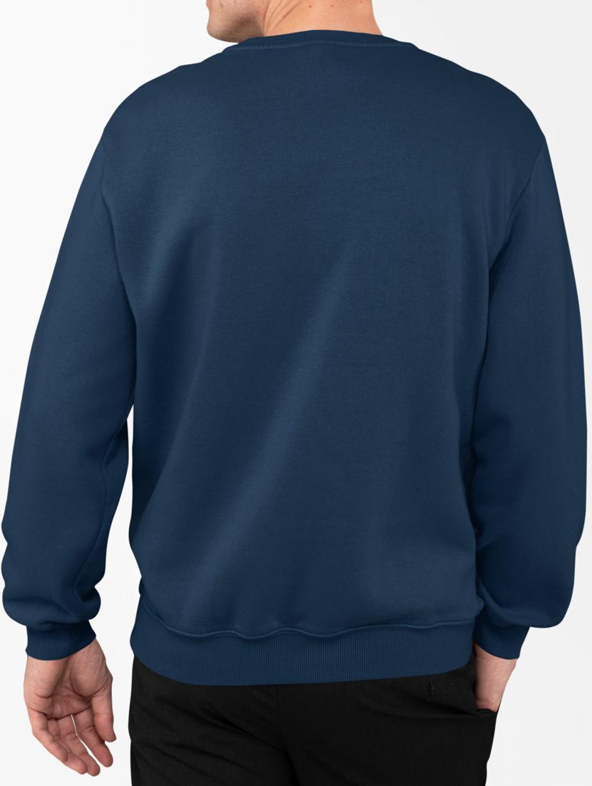 men solid navy blue long sleeve sweatshirt - 21502178 - Standard Image - 2