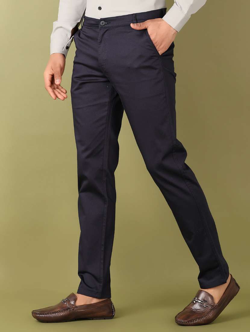 men mid rise solid chinos - 21502282 -  Standard Image - 2