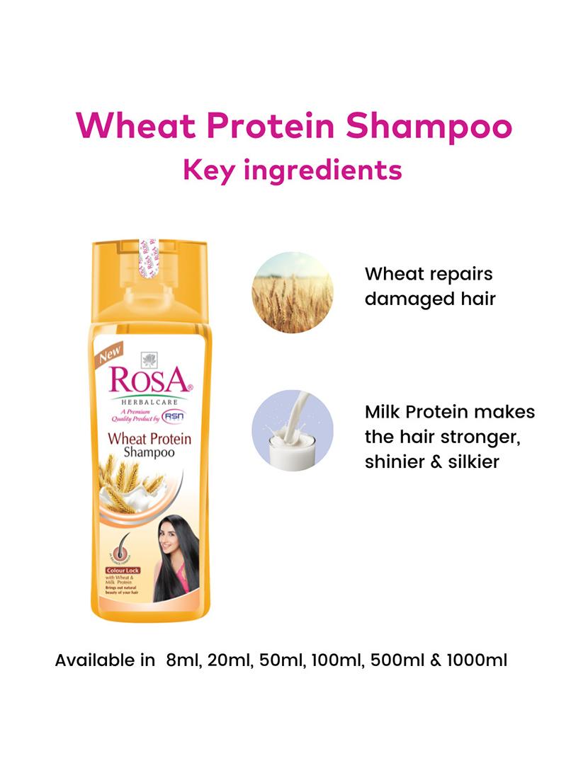 rosa wheat protien shampoo with milk protiens l natural & herbal ingredients i unisex -1000 ml - 21502357 - Standard Image - 2