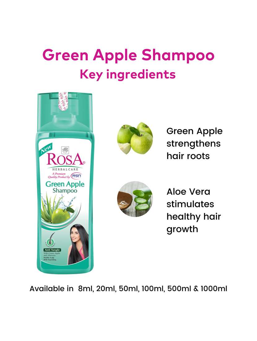 rosa green apple shampoo with amla, shikakai, reetha i natural & herbal ingredient i unisex -1000 ml - 21502359 - Standard Image - 2
