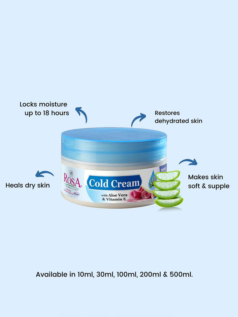 rosa cold cream with aloe vera and vitamin e l moisturizing and soothing - 21502363 -  Standard Image - 2