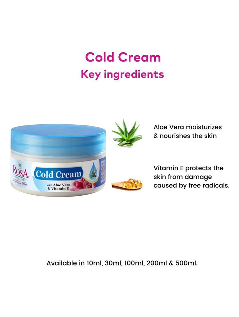 rosa cold cream with aloe vera and vitamin e l moisturizing and soothing - 21502364 -  Standard Image - 2