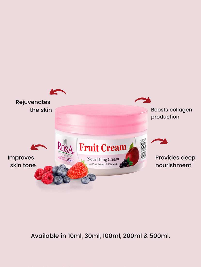 rosa fruit cream with fruit extracts and vitamin e i moisturizing and soothing - 21502366 -  Standard Image - 2
