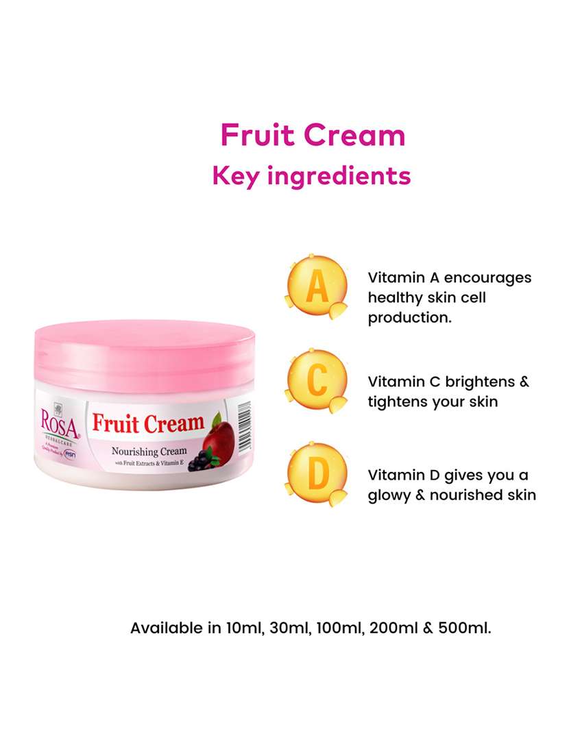 rosa fruit cream with fruit extracts and vitamin e i moisturizing and soothing - 21502367 -  Standard Image - 2