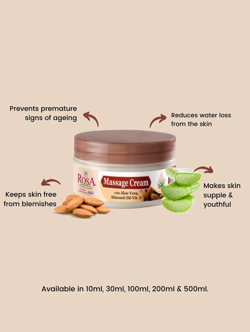 rosa massage cream with aloe vera , almond & vitamin - 21502369 -  Standard Image - 2