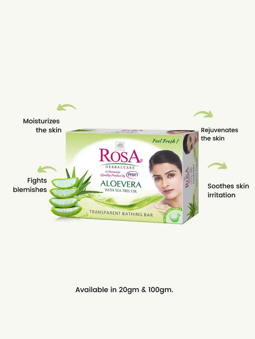 rosa transparent aloevera gel soap with tea tree oil i  skin conditioner - 21502377 -  Standard Image - 2