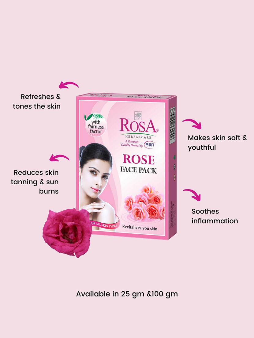rosa rose face pack with sandal i glowing & tones up skin - 21502412 - Standard Image - 2