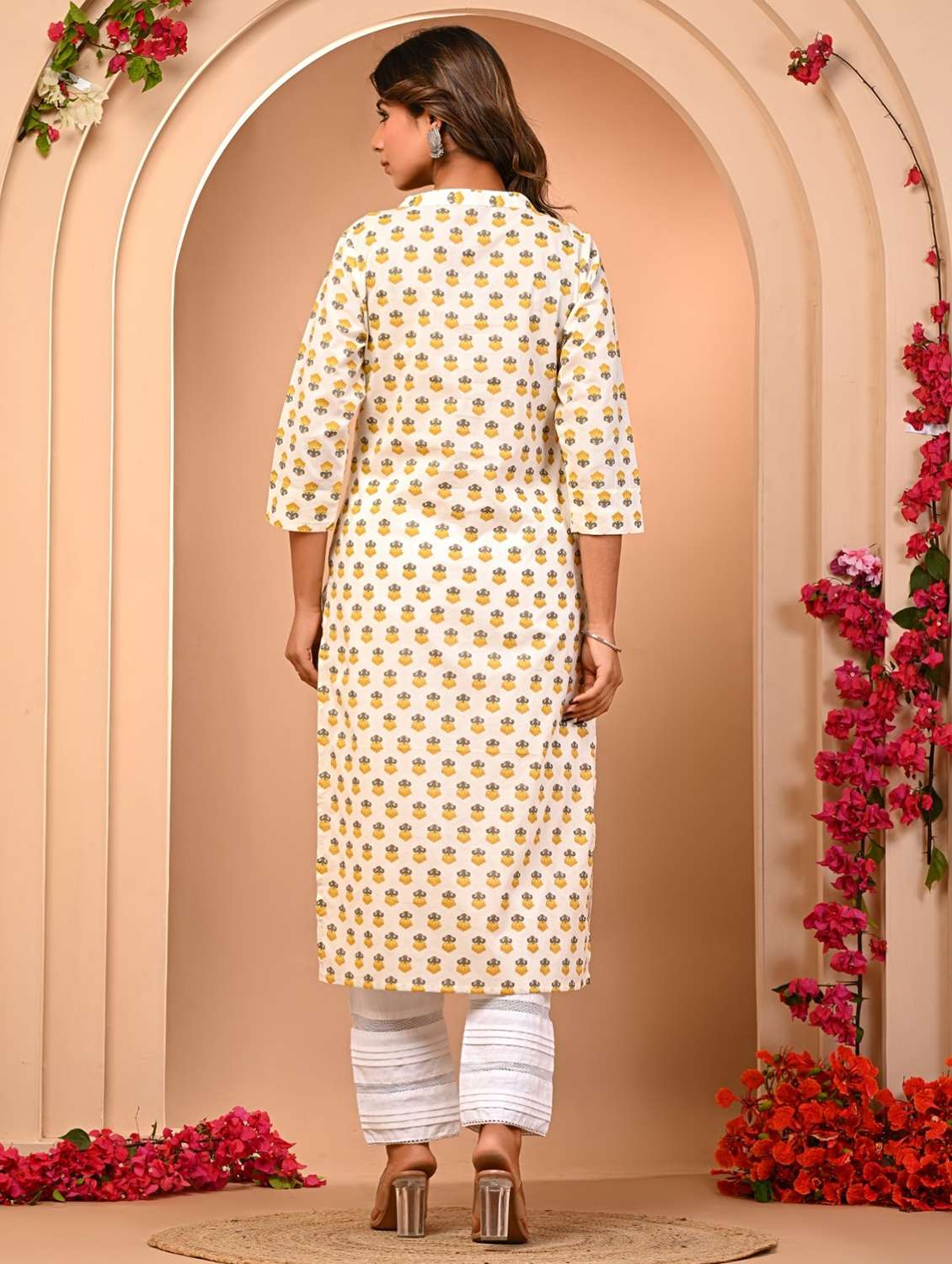 women white printed a-line kurta - 21502457 -  Standard Image - 2