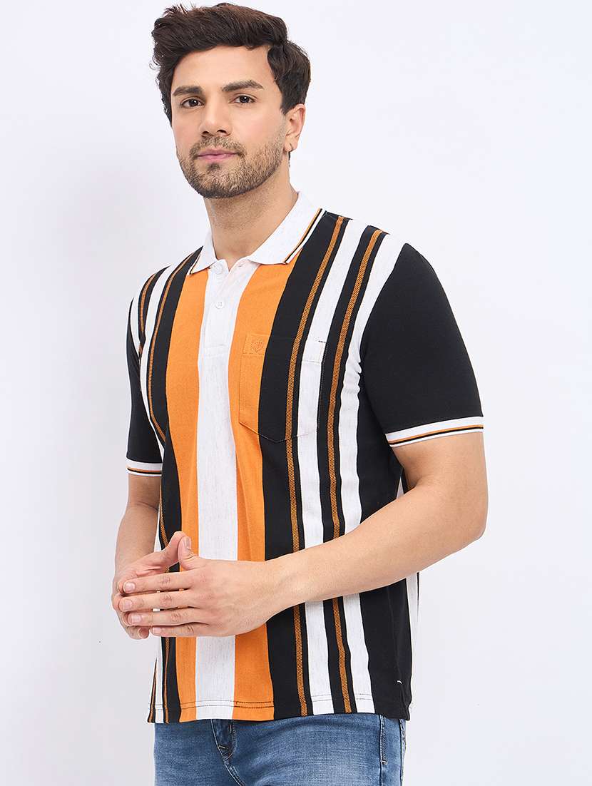 men polo neck striped t-shirt - 21502492 -  Standard Image - 2