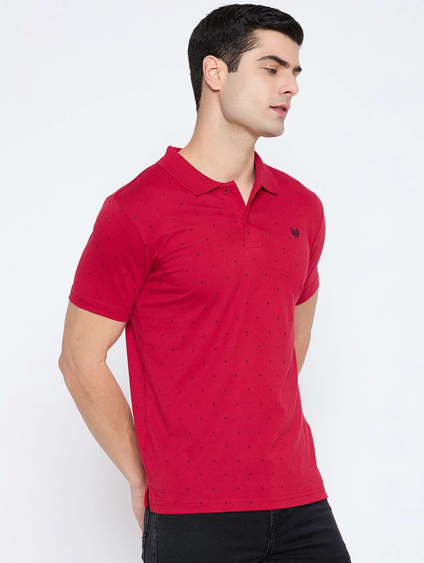 men polo neck printed t-shirt - 21502500 -  Standard Image - 2