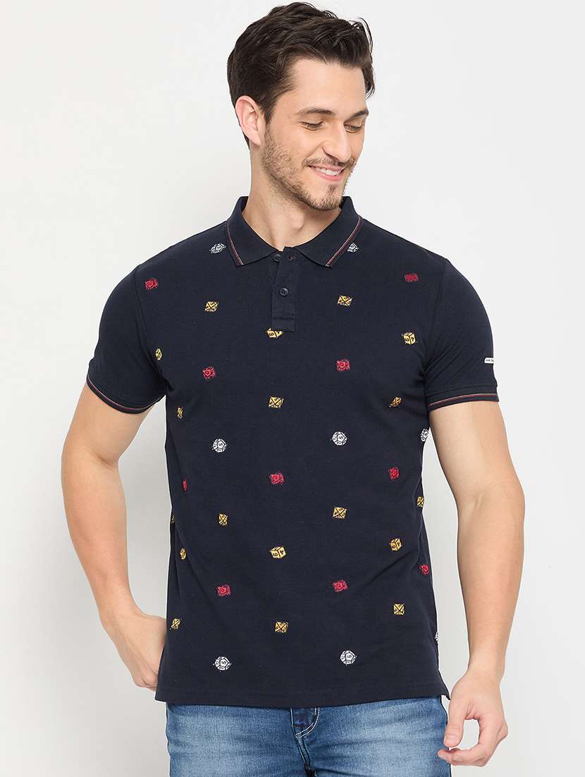 men polo neck printed t-shirt - 21502523 - Zoom Image - 0