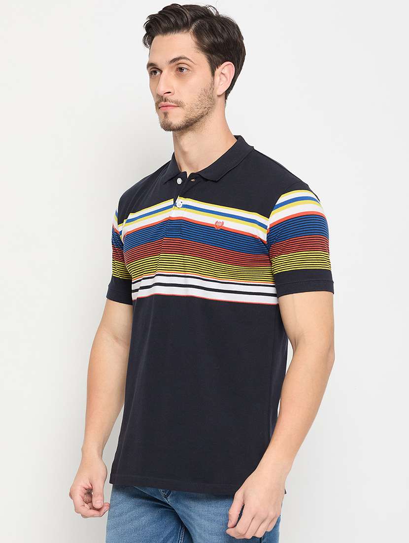 men polo neck striped t-shirt - 21502543 -  Standard Image - 2