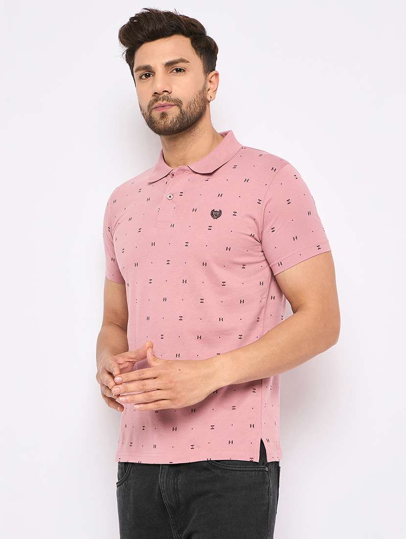 men polo neck printed t-shirt - 21502561 - Standard Image - 2