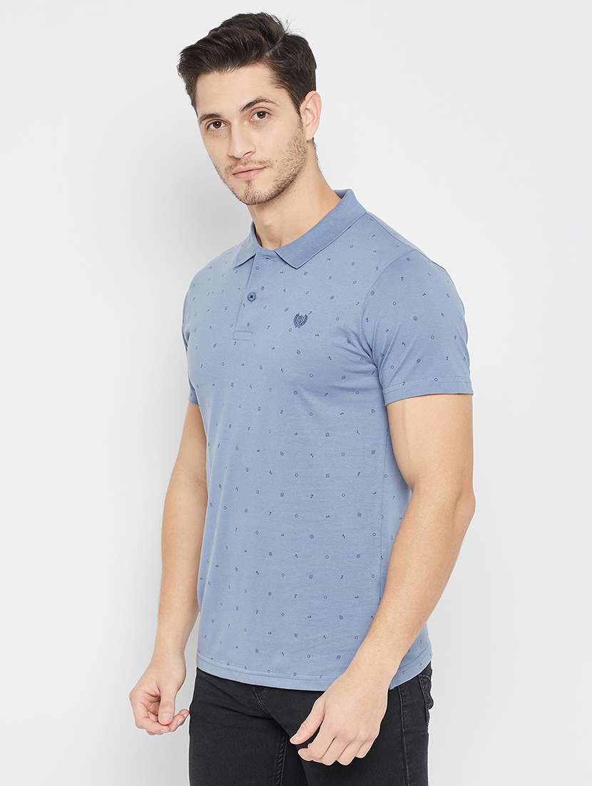 men polo neck printed t-shirt - 21502564 -  Standard Image - 2