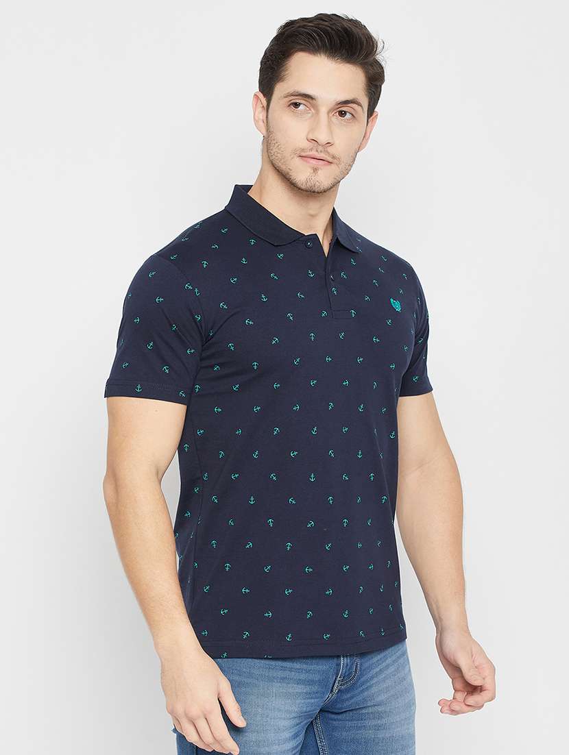 men polo neck printed t-shirt - 21502565 -  Standard Image - 2