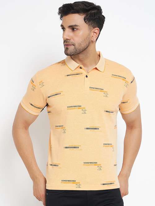 men polo neck printed t-shirt - 21502568 -  Standard Image - 0