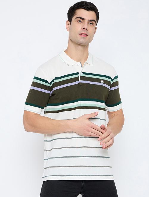 men polo neck striped t-shirt - 21502572 -  Standard Image - 0