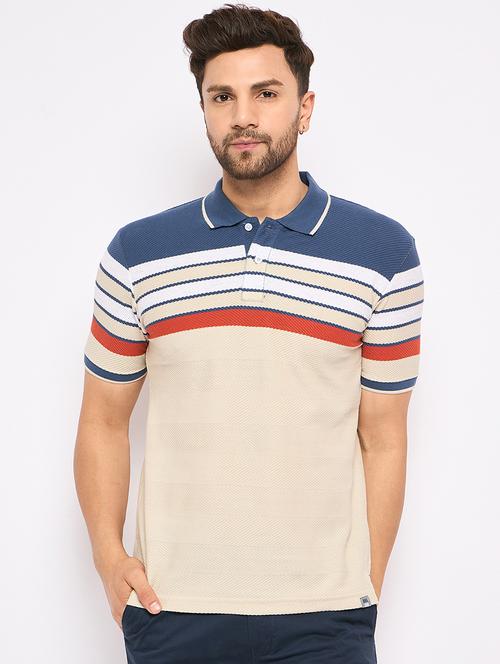 men polo neck printed t-shirt - 21502580 -  Standard Image - 0