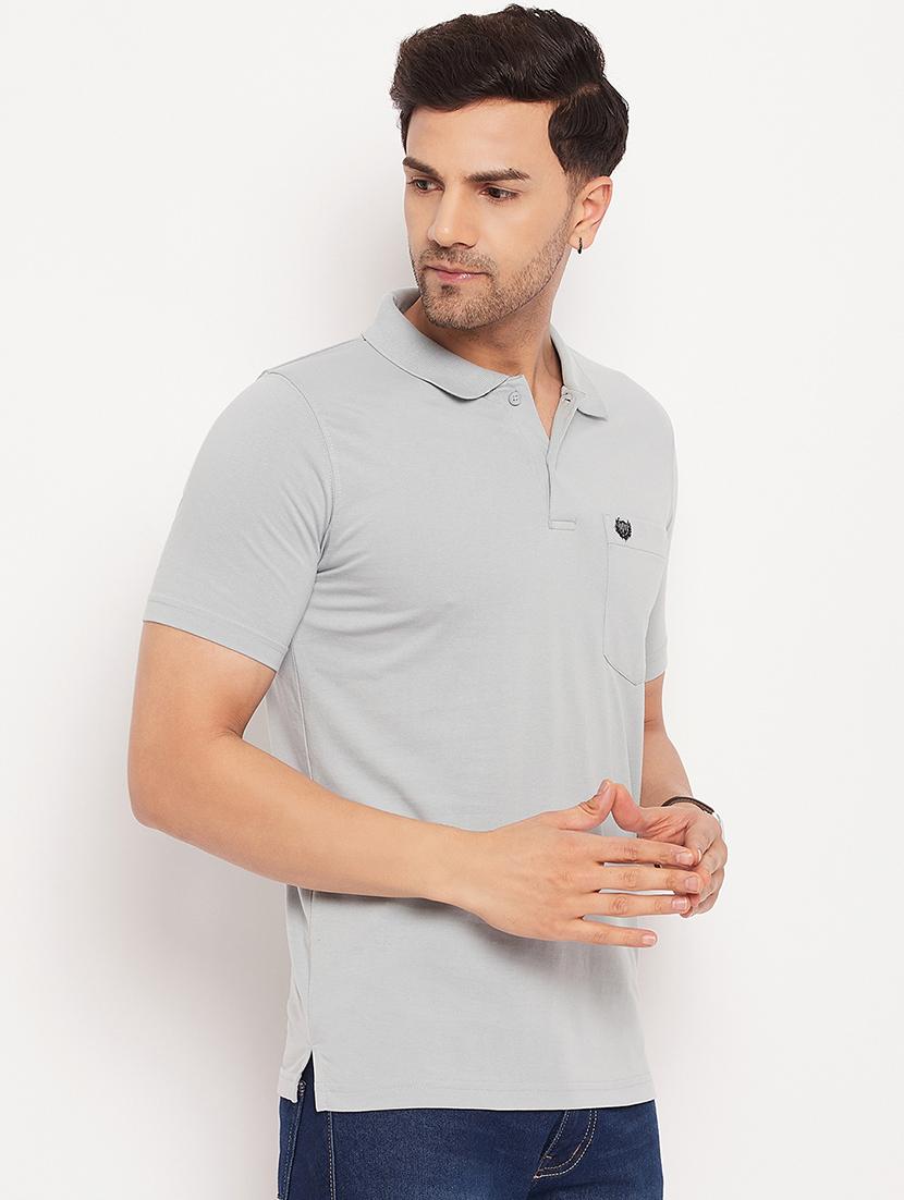 men polo neck plain t-shirt - 21502587 - Standard Image - 2
