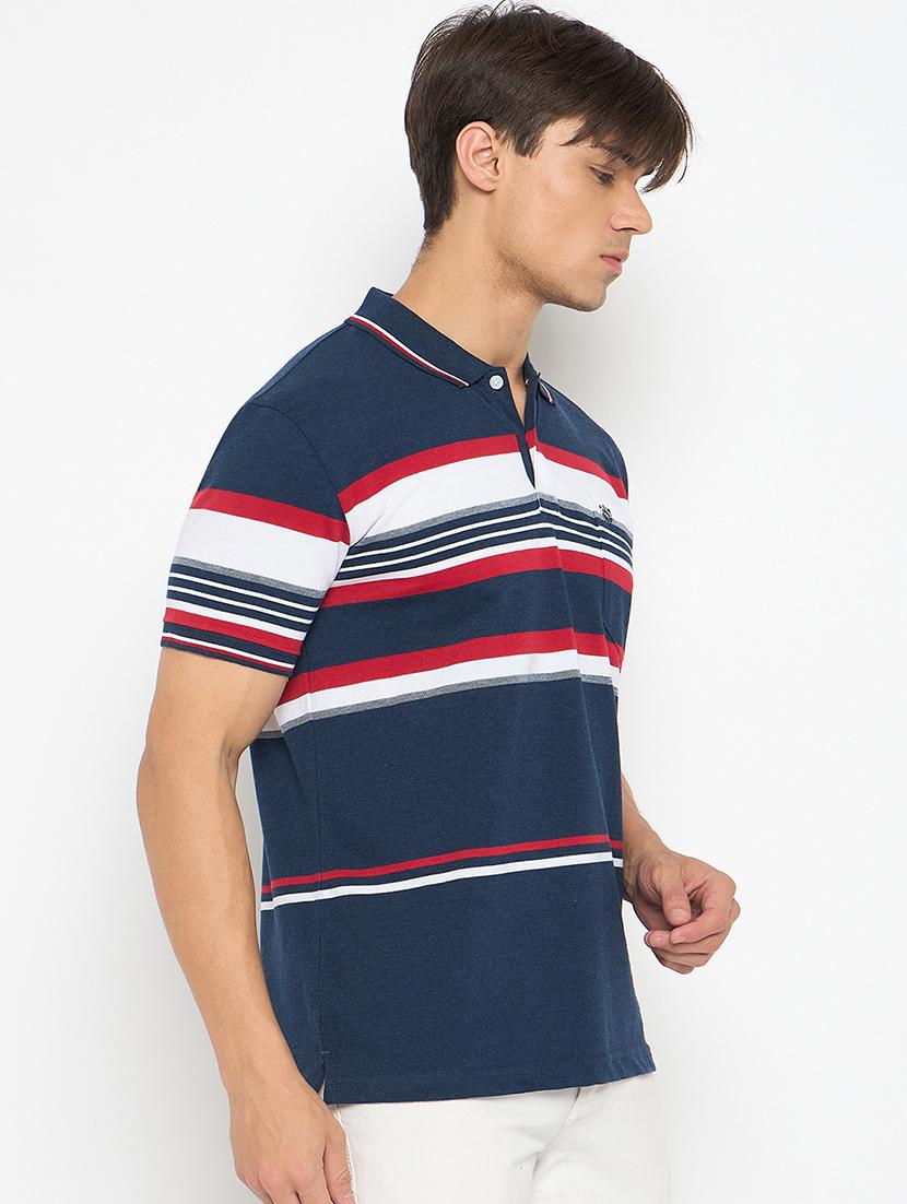 men polo neck striped t-shirt - 21502592 - Standard Image - 2