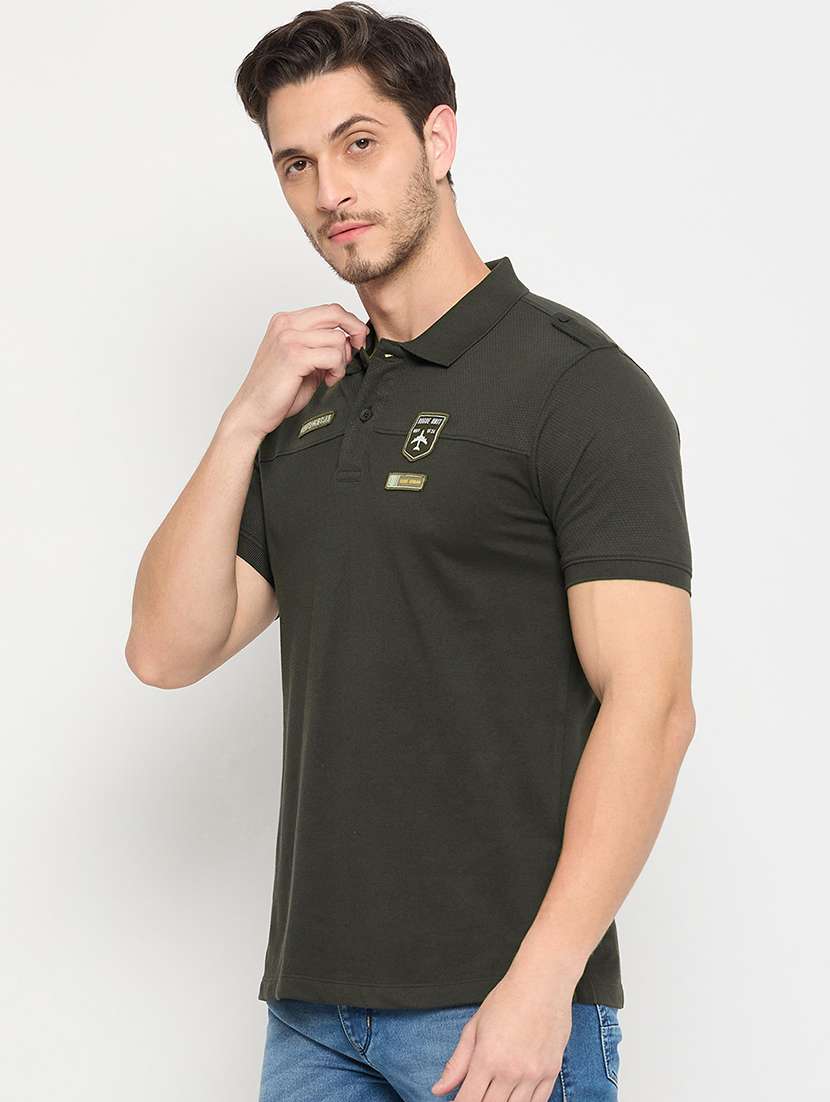 men polo neck plain t-shirt - 21502593 -  Standard Image - 2