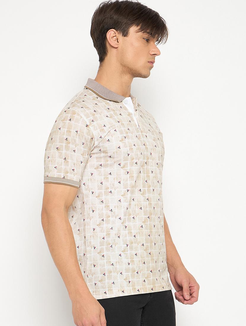 men polo neck printed t-shirt - 21502606 - Standard Image - 2
