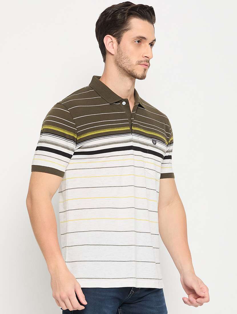 men polo neck striped t-shirt - 21502609 -  Standard Image - 2