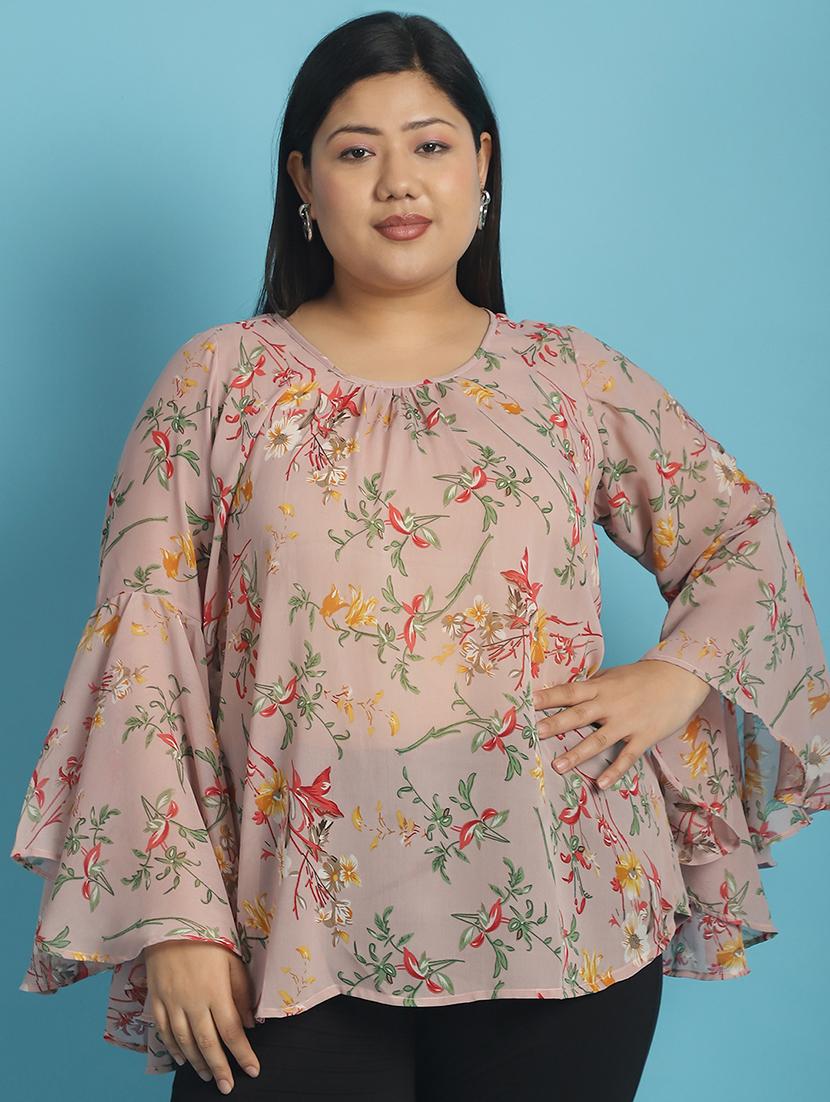 pink printed regular top - 21502780 - Zoom Image - 0
