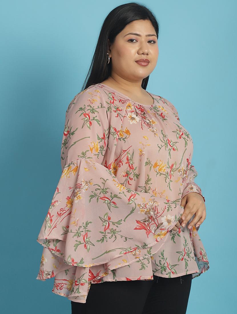 pink printed regular top - 21502780 - Standard Image - 2